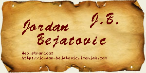 Jordan Bejatović vizit kartica